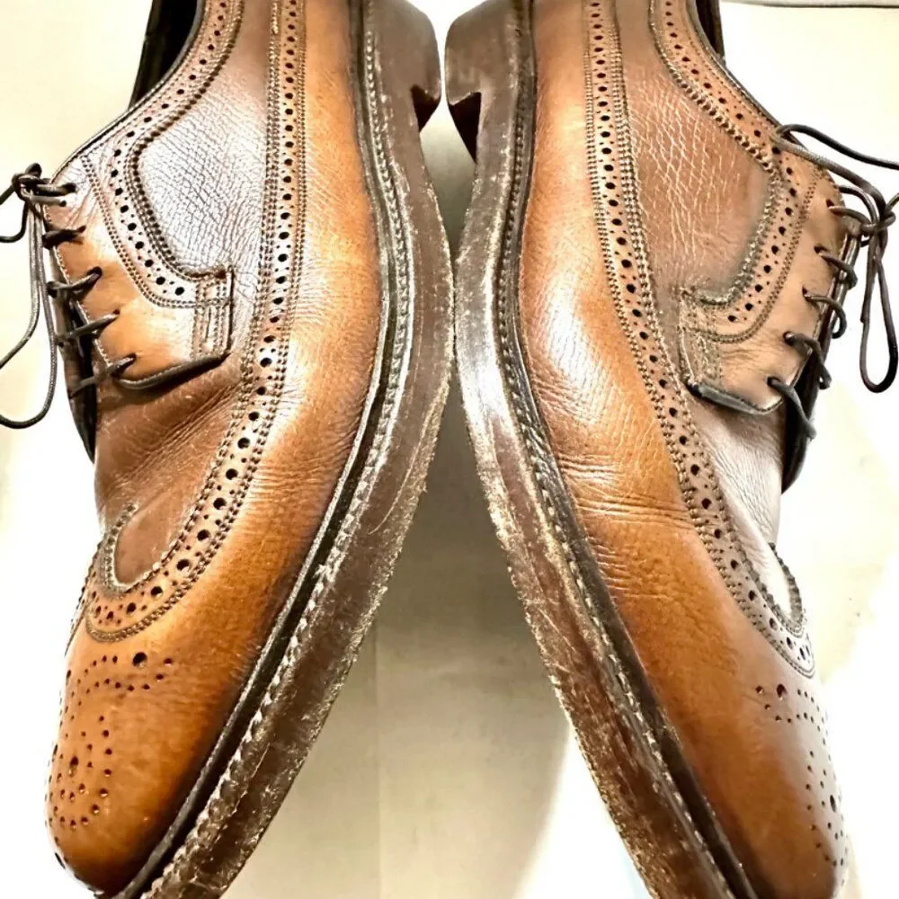FLORSHEIM Royal Imperial 5Nail V Cleat 93602 Oxford Wingtp Size 10 C